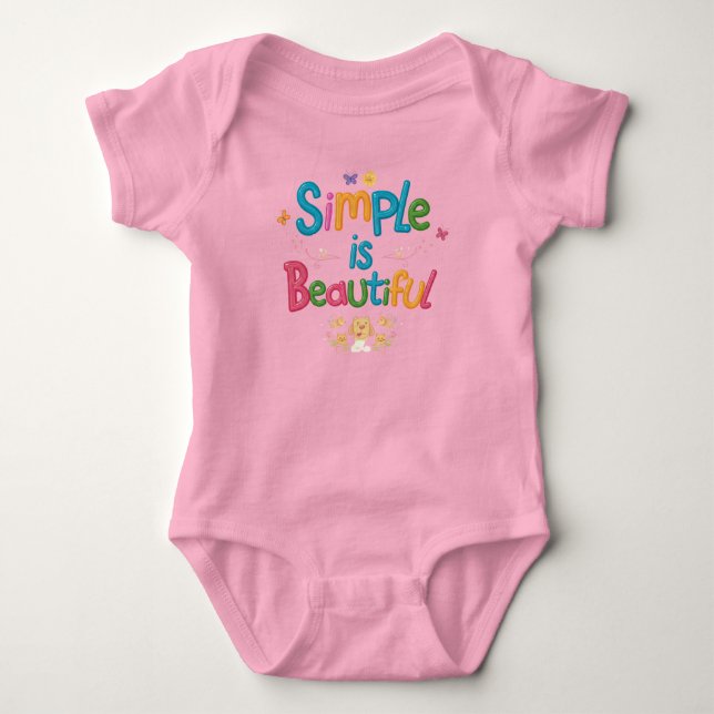 Simple es hermoso traje de bebé Jersey Bodysuit (Anverso)