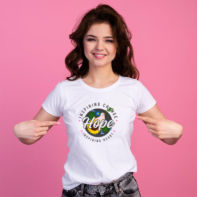 Simple esperanza inspirando a las camisetas de muj (Subido por el creador)