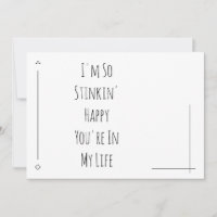 Simple "Estoy tan malditamente feliz de que estés 