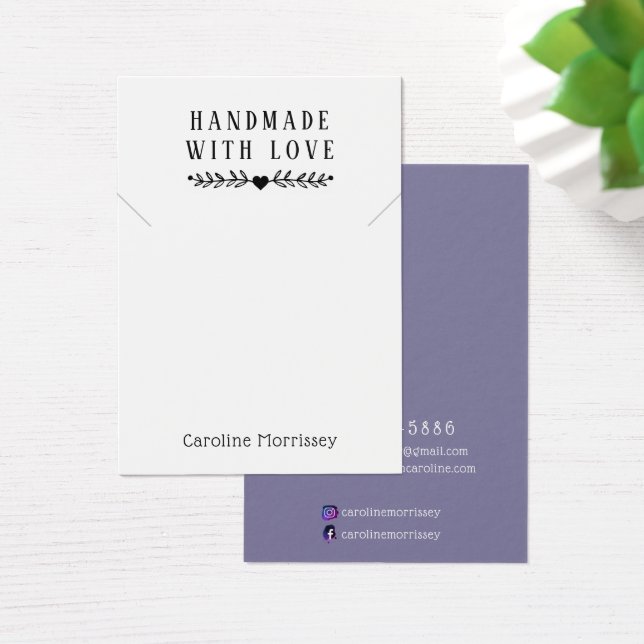 Simple Expositor de Collar de Joyería Tarjeta Mora (Escritorio)