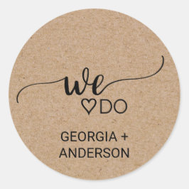 Simple Faux Kraft Hacemos Sello para sobres Boda