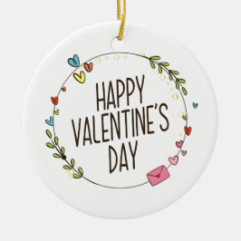 Simple, feliz día de San Valentín | Ornamento