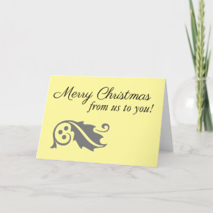 Simple "¡Feliz Navidad de nosotros a ustedes!" Tar