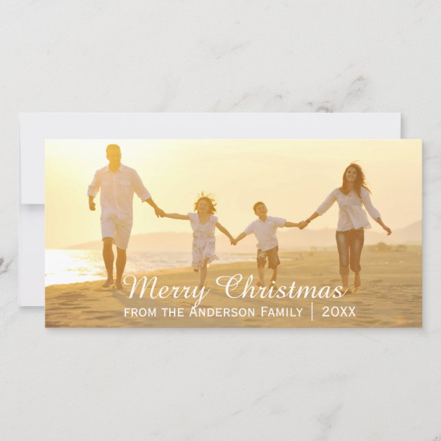 Simple Feliz Navidad - Tarjeta fotográfica (Anverso)