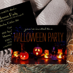 Simple fiesta de Halloween Invitaciones para adult
