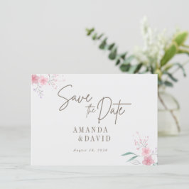 Simple Flor Elegante Guardar la tarjeta de cierre 