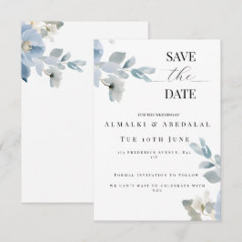 Simple Floral Guardar la tarjeta Boda de fecha