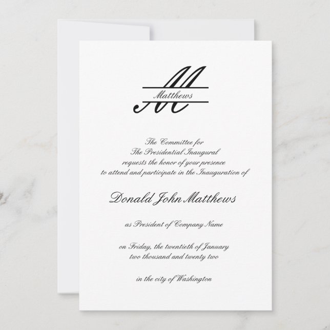 Simple formal - Invitación inaugural (Anverso)
