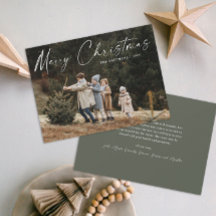 Simple foto de Navidad con letra manuscrita