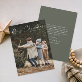 Simple foto de Navidad con letra manuscrita