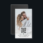 simple foto de pareja de código qr guardar el imán<br><div class="desc">elegante y simple código qr minimalista foto de pareja guardar el imán de fecha</div>