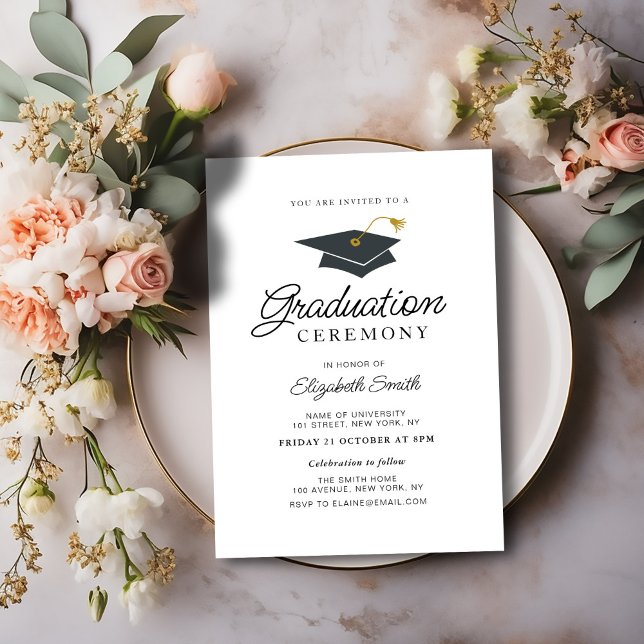 simple foto invitación a la ceremonia de graduació (Subido por el creador)