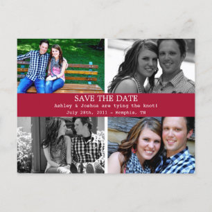 Simple Foto Roja Guardar Las Tarjetas De Fecha Pos