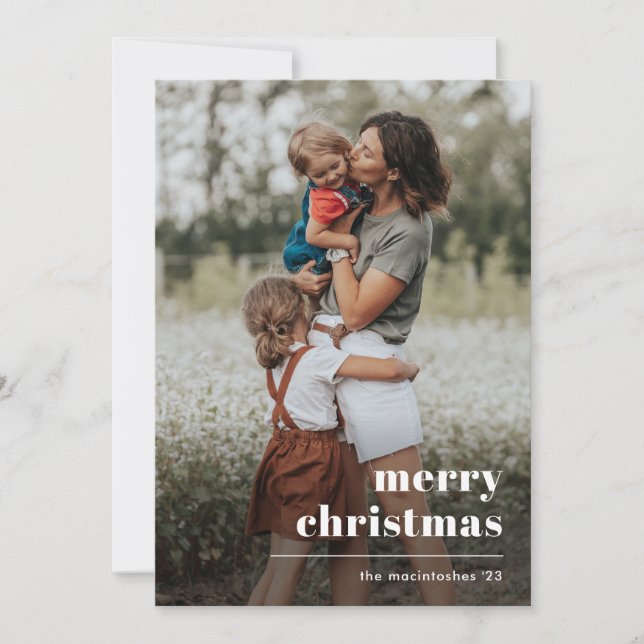 Simple Fotográfico Tipográfico de Navidad (Anverso)