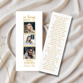 Simple Funeral 3 Tarjeta de Oración de Simpatía de