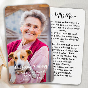 Simple Funeral Moderno Photo Memorial Tarjeta de o