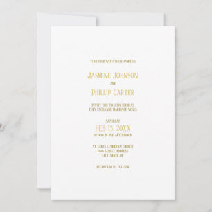 Simple Gold - Invitación de Boda