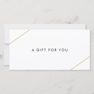 Simple Gold Lines Certificado moderno de regalo pa