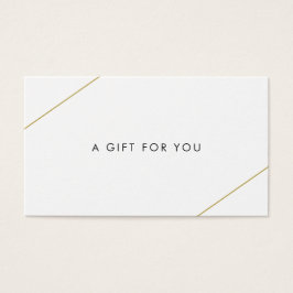 Simple Gold Lines Certificado moderno de regalo pa