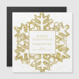 Simple Gold Navidades Purpurina Snowflake Corporat