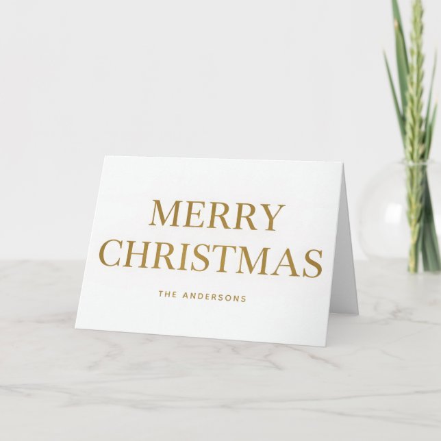 Simple Gold Script Feliz Navidad (Anverso)