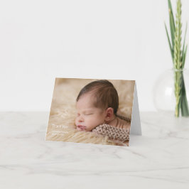 Simple Gracias Anuncio de nacimiento de foto
