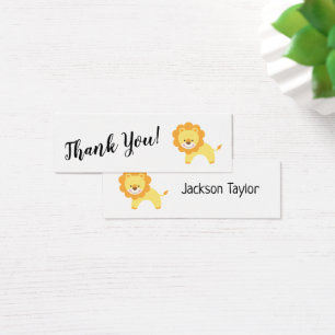 Simple Gracias con tarjetas de inserción de león a