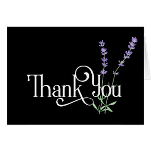 Simple Gracias Diseño con Flores Lavendar