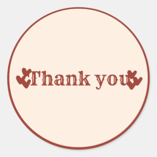 Simple gracias pegatina