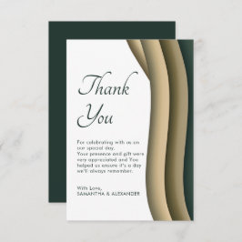 Simple Gracias Script Moderno Boda Gracias Tarjeta