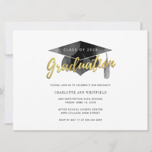 Simple Graduación Moderna Invitación de fiesta 202