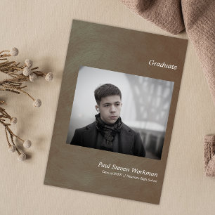 Simple Graduation Announcement Custom Photo