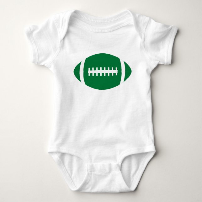 Simple Green Football Baby Personalizable Body Sui (Anverso)