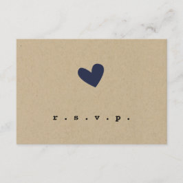 Simple Heart Wedding RSVP
