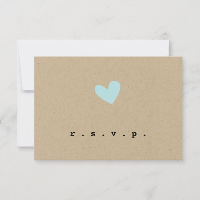 Simple Heart Wedding RSVP (Anverso)