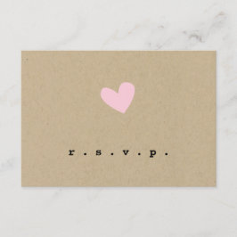Simple Heart Wedding RSVP