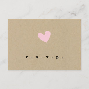 Simple Heart Wedding RSVP
