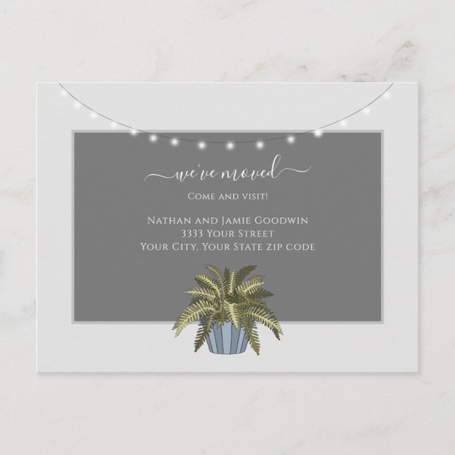 Simple Hemos movido la nueva Invitación de guiones (Anverso)