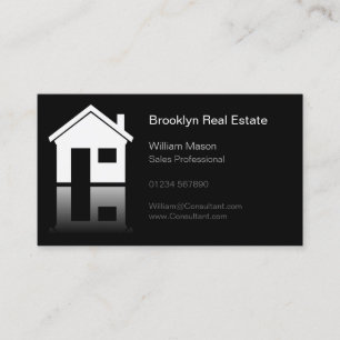 Simple Home Icon Real Estate Agent - Tarjeta de pr