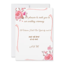 simple invitación a la boda con flores subió