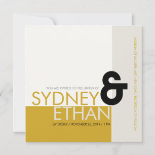 Simple invitación a la boda moderna Minimalista mo