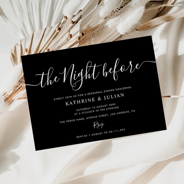 simple invitación a la cena en blanco y negro (Subido por el creador)