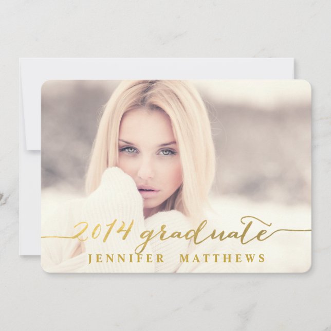 Simple| Invitación a la fiesta de graduación (Anverso)