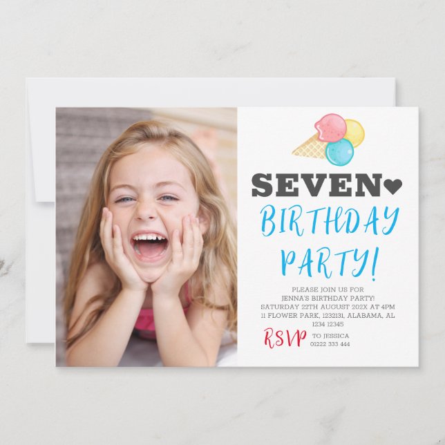 Simple invitación al corazón del feliz cumpleaños  (Anverso)