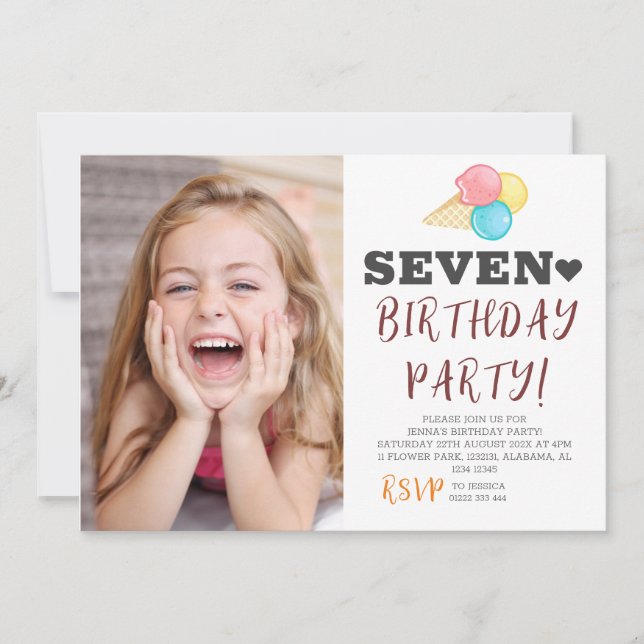 Simple invitación al corazón del feliz cumpleaños  (Anverso)