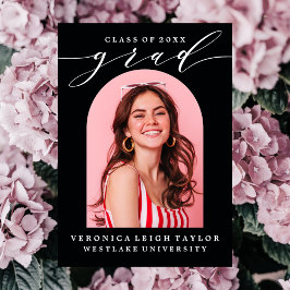 SIMPLE INVITACIÓN DE GRADO DE LA CALIGRAFÍA DE ARC