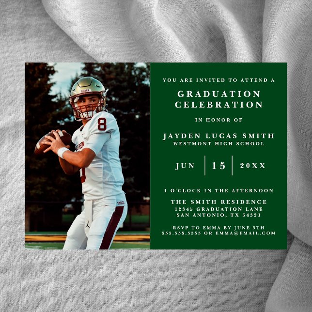 SIMPLE INVITACIÓN DE GRADUACIÓN DE FOTOGRAFÍAS FOR (Subido por el creador)