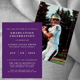 SIMPLE INVITACIÓN DE GRADUACIÓN DE FOTOGRAFÍAS FOR