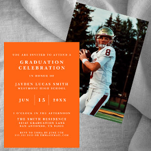 SIMPLE INVITACIÓN DE GRADUACIÓN DE FOTOGRAFÍAS FOR