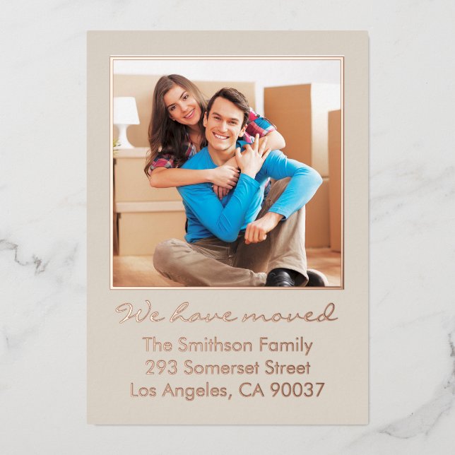 Simple Invitación de movimiento personalizada míni (Anverso)